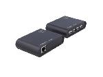 Cable - Connectique Pour Peripherique Kit d'extension USB 2.0 avec concentrateur a 4 ports Jusqu'a 50M - Noir