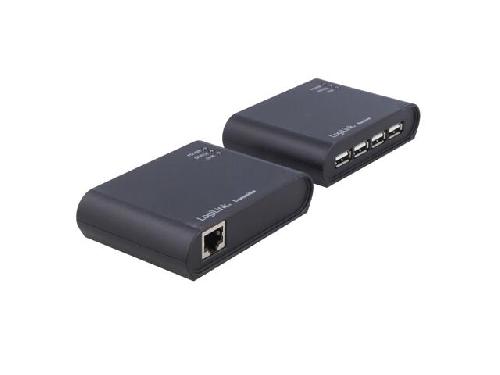 Cable - Connectique Pour Peripherique Kit d'extension USB 2.0 avec concentrateur a 4 ports Jusqu'a 50M - Noir