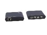 Cable - Connectique Pour Peripherique Kit d'extension USB 2.0 avec concentrateur a 4 ports Jusqu'a 50M - Noir