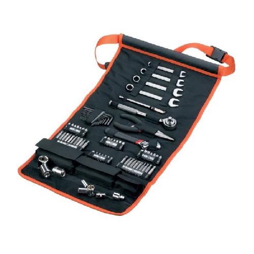 Sac - Sacoche - Sac A Dos Porte-outils Kit d'outillage -77 pieces- BLACK+DECKER - A7063-QZ -Livre en rangement textile-