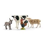 Figurine Miniature - Personnage Miniature Kit de base Farm World 4 animaux - Jouet pour enfant des 3 ans - Schleich 42385 Farm World