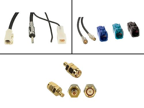 Adaptateurs Antenne Kit de Cable Antenne Fakra-f- > DIN-m- SMB-f- SMA-m- FM DAB+