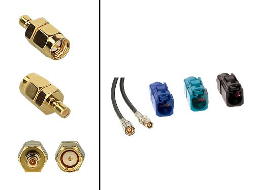 Adaptateurs Antenne Kit de Cable Antenne Fakra-f->SMB-F- SMA-m- DAB+
