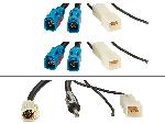 Adaptateurs Antenne Kit de cables antenne Fakra-f->DIN-m- 2x Fakra-f- FM DVB-T GPS