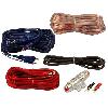 Kit de cables Kit pour amplificateur 40A Alim 10mm2 + Audio 2x1.5mm2