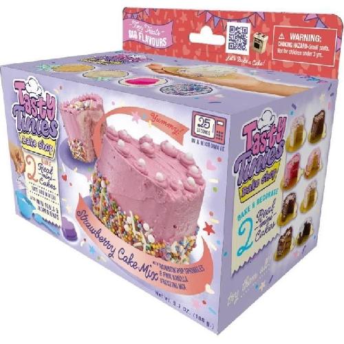 Jeu De Cuisine Creative - Jeu Culinaire Kit de cuisine - GOLIATH - Tasty Tinies Strawberry Cake - Gâteau fraise avec glaçage vanille et décorations des 6 ans