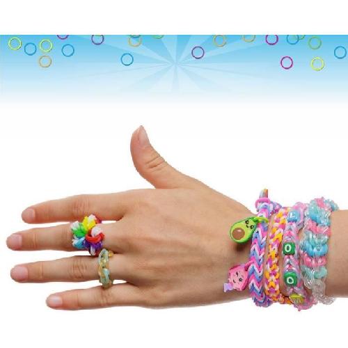 Jeu De Creation De Bijoux Kit de fabrication de bracelets Rainbow Loom - Métier a tisser avec 5600 élastiques. charms et perles - BANDAI