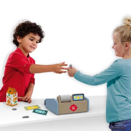 Commercant - Marchande Kit de jeu de caisse enregistreuse SES CREATIVE - Matiere : bois. carton et plastique - Des 3 ans