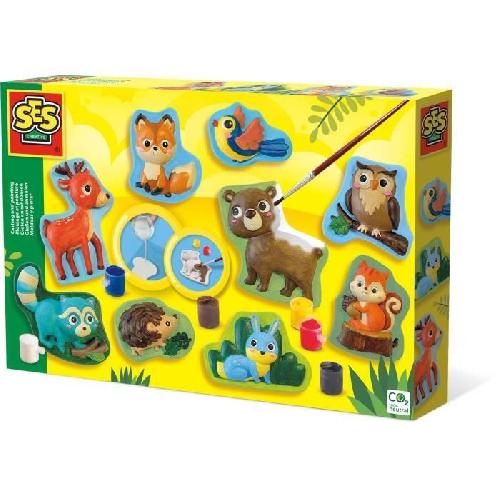 Jeu De Peinture Kit de moulage et peinture - SES CREATIVE - Animaux de la foret - Plastique recyclé - a partir de 5 ans - Mixte