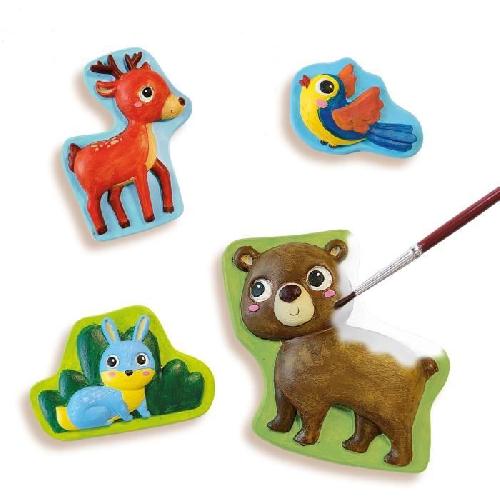 Jeu De Peinture Kit de moulage et peinture - SES CREATIVE - Animaux de la foret - Plastique recyclé - a partir de 5 ans - Mixte