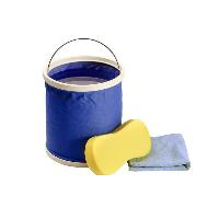 Kit de nettoyage - seau pliable eponge et chiffon Kit de nettoyage - seau pliable eponge et chiffon