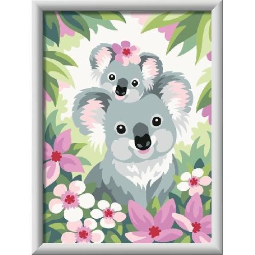 Jeu De Coloriage - Dessin - Pochoir Kit de peinture par numéros - Ravensburger - Maman koala et son bébé - Format moyen - Des 9 ans
