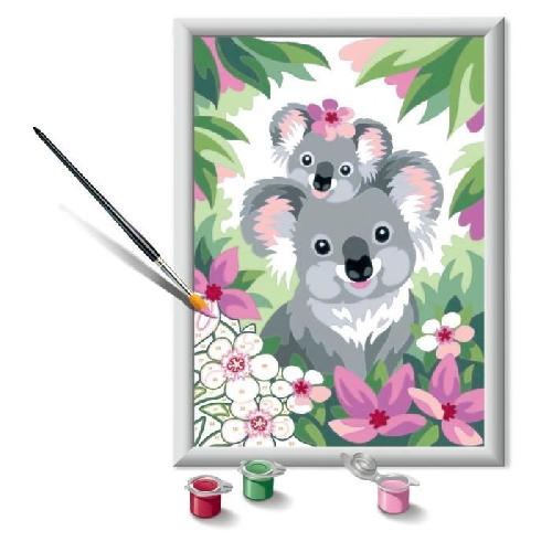 Jeu De Coloriage - Dessin - Pochoir Kit de peinture par numéros - Ravensburger - Maman koala et son bébé - Format moyen - Des 9 ans