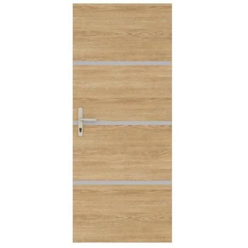 Porte Battante D'interieur - Porte Ranch - Habillage Pour Porte - Hublot Pour Porte Interieure Kit de Rénovation de Porte - NORDLINGER PRO - 4 Feuilles 85 x 50 cm & 3 Profils 85 x 2 cm - Chene Naturel