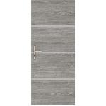 Porte Battante D'interieur - Porte Ranch - Habillage Pour Porte - Hublot Pour Porte Interieure Kit de Renovation de Porte - NORDLINGER PRO - 4 Feuilles 85 x 50 cm et 3 Profils 85 x 2 cm - Chene Greige