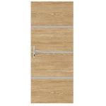 Porte Battante D'interieur - Porte Ranch - Habillage Pour Porte - Hublot Pour Porte Interieure Kit de Renovation de Porte - NORDLINGER PRO - 4 Feuilles 85 x 50 cm et 3 Profils 85 x 2 cm - Chene Naturel