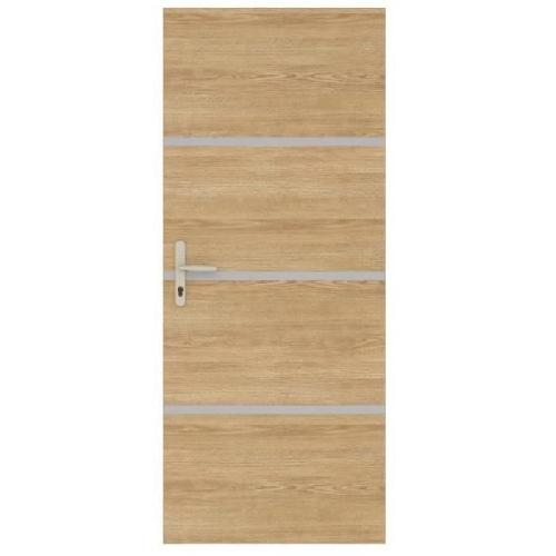 Porte Battante D'interieur - Porte Ranch - Habillage Pour Porte - Hublot Pour Porte Interieure Kit de Renovation de Porte - NORDLINGER PRO - 4 Feuilles 85 x 50 cm et 3 Profils 85 x 2 cm - Chene Naturel