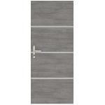 Porte Battante D'interieur - Porte Ranch - Habillage Pour Porte - Hublot Pour Porte Interieure Kit de Renovation pour Porte Interieure - NORDLINGER PRO - 4 Feuilles 85 x 50 cm et 3 Profils 85 x 2 cm - Gris Agate