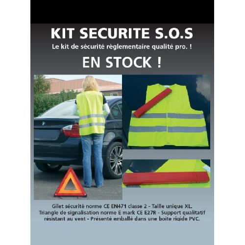 Gilet De Securite - Kit De Securite - Triangle De Securite Kit de Securite Routiere - Obligatoire a partir du 1er juillet 2008 - 1 Gilet - 1 Triangle