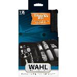 Tondeuse Multi-usages Kit de voyage barbe - WAHL - TRAVEL KIT - Tondeuse a pile - Coupe poils nez / oreilles - 6 réglages - Gris