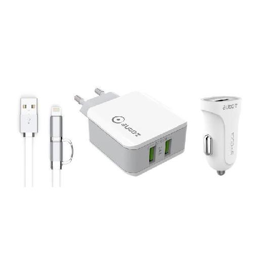 Chargeur Kit de voyage smartphones 3 pieces 1224230V - Auto-t