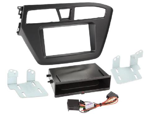 Facade autoradio Hyundai Kit Facade 2DIN compatible avec Hyundai i20 ap14 Avec vide poche Induction Qi Noir