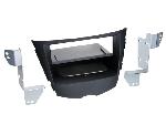 Facade autoradio Hyundai Kit Facade 2DIN compatible avec Hyundai Veloster ap11 Avec vide poche Induction Qi Noir
