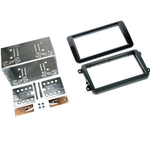 Facade autoradio VW Kit facade ADNAuto-Radio FA145D compatible avec Seat Skoda VW - Noir Brillant - 2DIN - voir liste