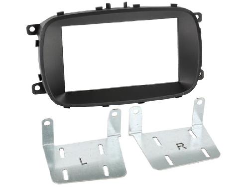 Supports Autoradio de Roger Kit Facade autoradio 2DIN compatible avec Fiat 500 X ap15 Noir