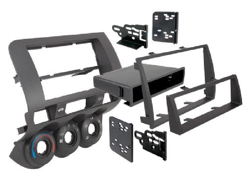 Supports Autoradio de Roger Kit Facade autoradio 2DIN compatible avec Honda Fit 06-07 Avec vide poche Noir