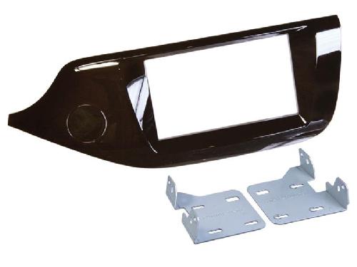 Supports Autoradio de Roger Kit Facade autoradio 2DIN compatible avec Kia Ceed ap12 Marron brillant