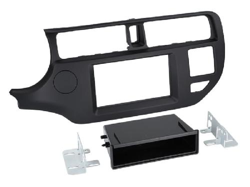 Supports Autoradio de Roger Kit Facade autoradio 2DIN compatible avec Kia Rio 11-15 Avec vide poche noir