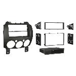 Kit Facade autoradio 2DIN compatible avec Mazda 2 ap07 Avec vide poche Noir