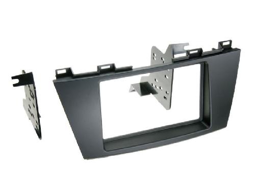 Supports Autoradio de Roger Kit Facade autoradio 2DIN compatible avec Mazda 5 ap10 Noir
