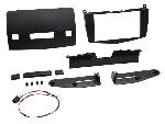 Supports Autoradio de Roger Kit Facade autoradio 2DIN compatible avec Mercedes classe C 07-11 Noir