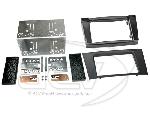 Supports Autoradio de Roger Kit Facade autoradio 2DIN compatible avec Mercedes Classe E W211 02-09 Noir Rubber touch