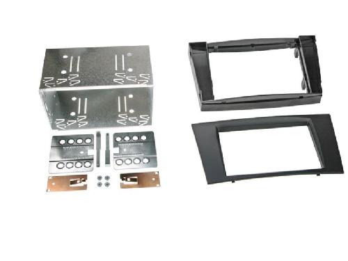 Supports Autoradio de Roger Kit Facade autoradio 2DIN compatible avec Mercedes classe E W211 S211 ap02 Noir