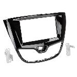 Kit Facade autoradio 2DIN compatible avec Opel Karl ap15 Noir brillant