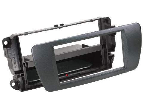 Facade autoradio Seat Kit Facade autoradio 2DIN compatible avec Seat Ibiza ap08 Avec vide poche Induction Qi Noir Azabache