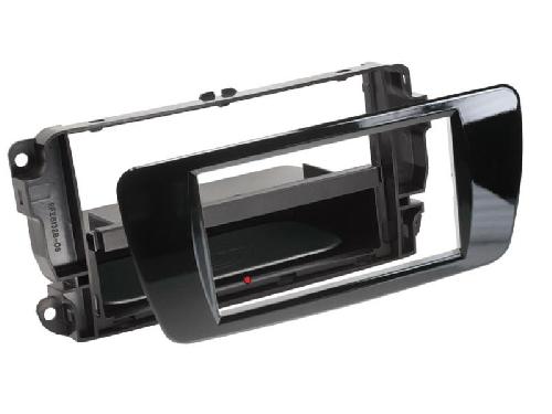 Facade autoradio Seat Kit Facade autoradio 2DIN compatible avec Seat Ibiza ap08 Avec vide poche Induction Qi Noir brillant