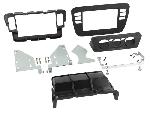 Supports Autoradio de Roger Kit Facade autoradio 2DIN compatible avec Seat Mii Skoda Citigo VW Up ap11 - Noir vide poche Clim manuelle