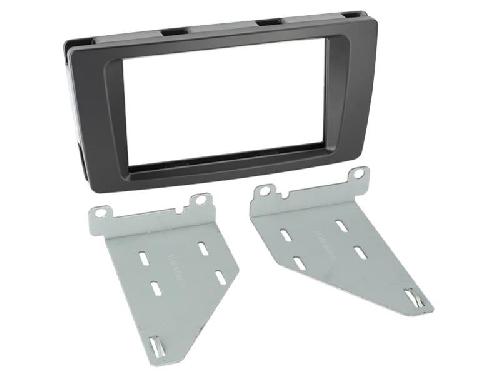 Supports Autoradio de Roger Kit Facade autoradio 2DIN compatible avec Skoda Octavia Yeti ap04 Noir