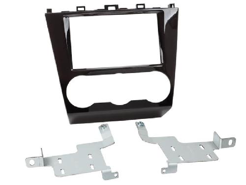 Supports Autoradio de Roger Kit Facade autoradio 2DIN compatible avec Subaru Forester ap15 Noir brillant