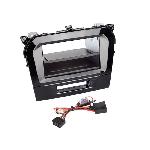 Kit Facade autoradio 2DIN compatible avec Suzuki Vitara ap15 Avec vide poche Induction Qi Noir brillant