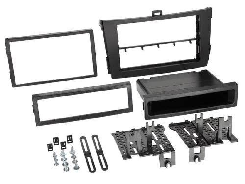 Supports Autoradio de Roger Kit Facade autoradio 2DIN compatible avec Toyota Corolla ap09 Avec vide poche Noir