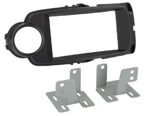 Supports Autoradio de Roger Kit Facade autoradio 2DIN compatible avec Toyota Yaris ap14 Noir