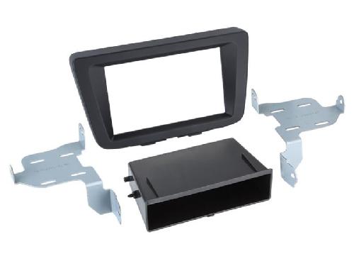 Supports Autoradio de Roger Kit Facade autoradio 2DIN Suuzuki Baleno ap16 Avec vide poche Noir