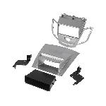 Kit Facade Autoradio FA277D Ford Fiesta ap09 compatible avec voiture avec ecran - Vide poche - Argent