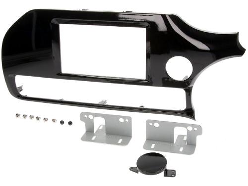 Facade autoradio Kia Kit Facade Autoradio FA439B 2Din compatible avec Kia Rio ap15 - noir brillant