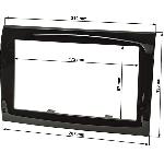 Facade autoradio Fiat Kit Facade Autoradio KA435B compatible avec Jumper Ducato Boxer 06-21 sans autoradio origine - noir brillant